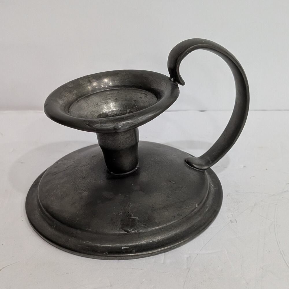 Vintage Royal Holland Daalderop Pewter Handheld Candle Holder